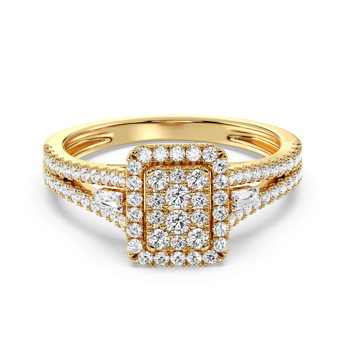 Расщепное обручальное кольцо с разделением хвостовика