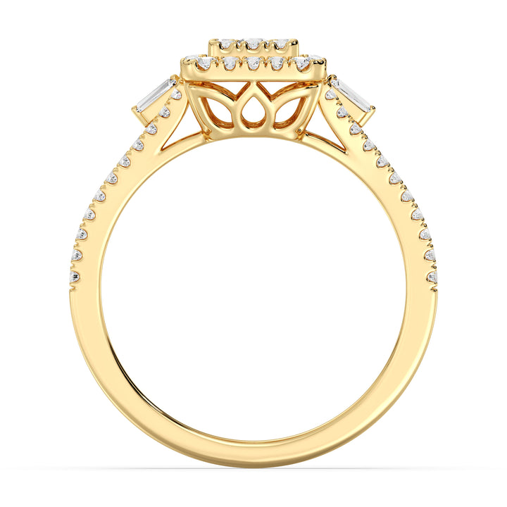 Расщепное обручальное кольцо с разделением хвостовика