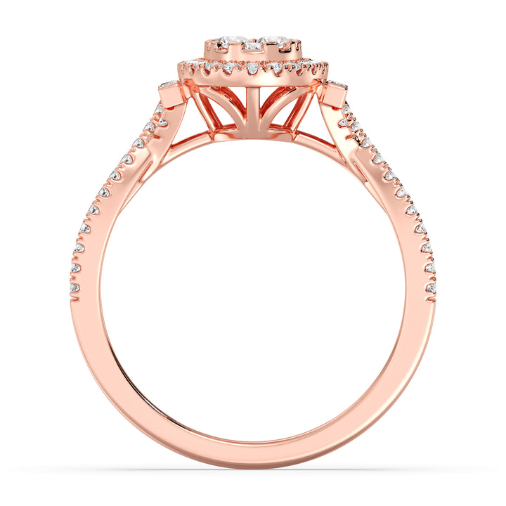 Овальне кластер ореолу обручки