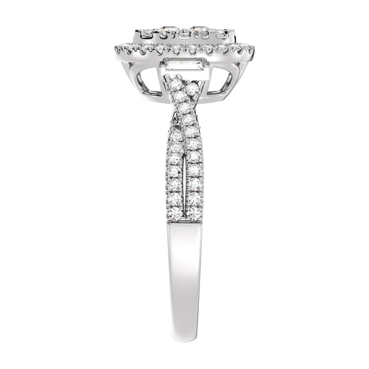 Овальне кластер ореолу обручки