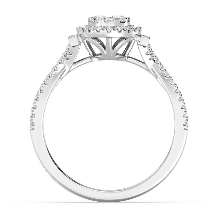 Овальне кластер ореолу обручки