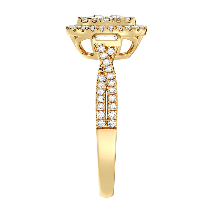 Овальне кластер ореолу обручки