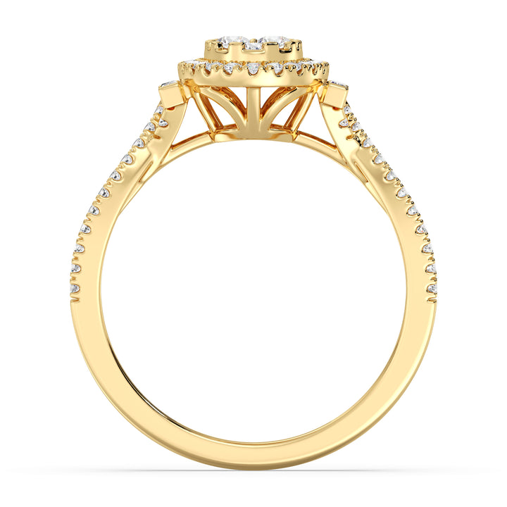 Овальне кластер ореолу обручки