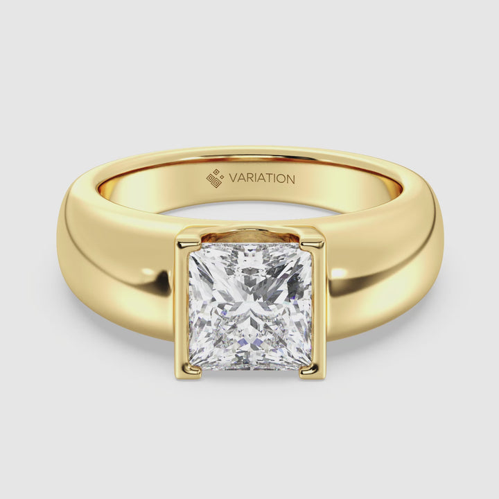 Princess Solitaire Ring