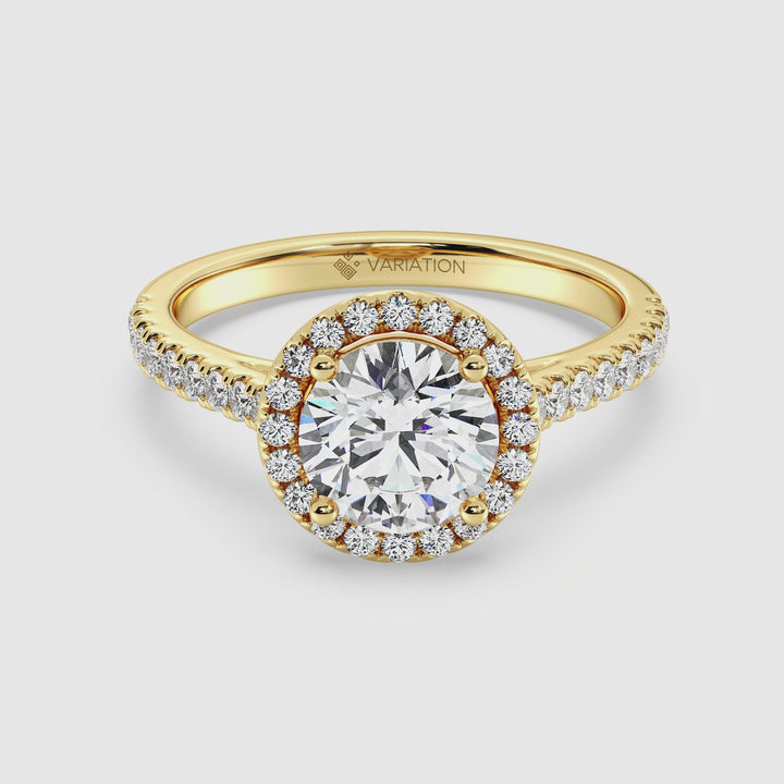 Halo Solitaire Ring