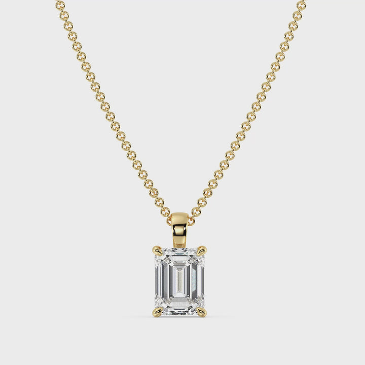 Emerald-Cut Solitaire Pendant