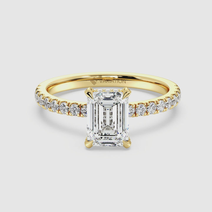 Emerald Solitaire Engagement Ring