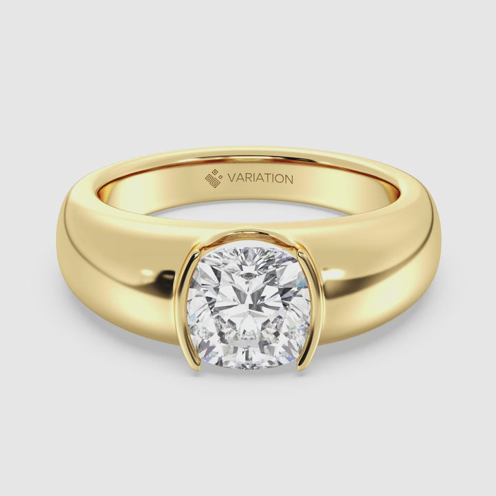 Cushion Solitaire Ring