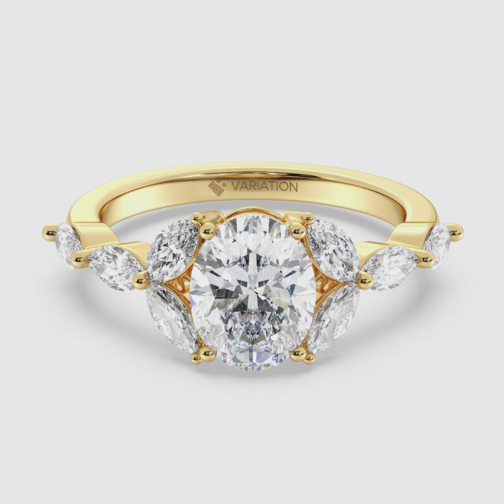 טבעת אירוסין סגלגלה