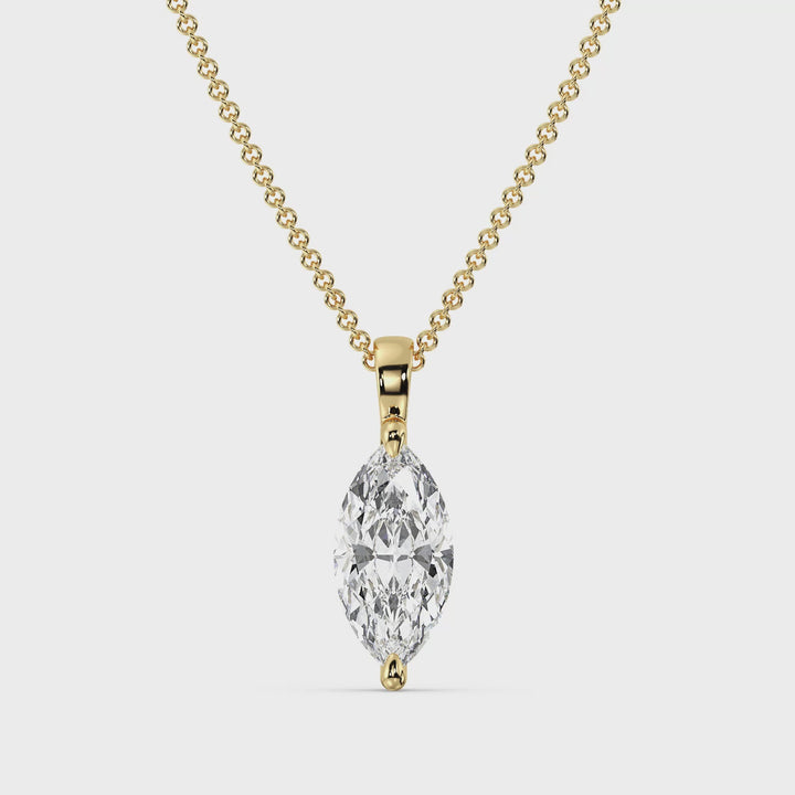 Marquise-Cut Solitaire Pendant