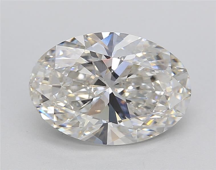 Experience brilliance with our IGI Certified 3.00 ct Oval Cut Lab Grown Diamond, showcasing H Color and VS2 Clarity with Excellent Polish and Symmetry.