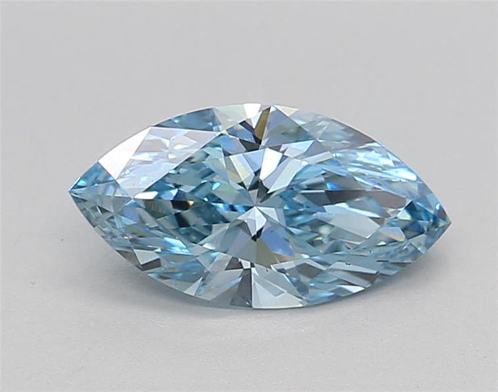 Experience Brilliance: IGI Certified 1.00 CT Marquise Cut Lab Grown Diamond - Fancy Vivid Blue Color, VVS2 Clarity