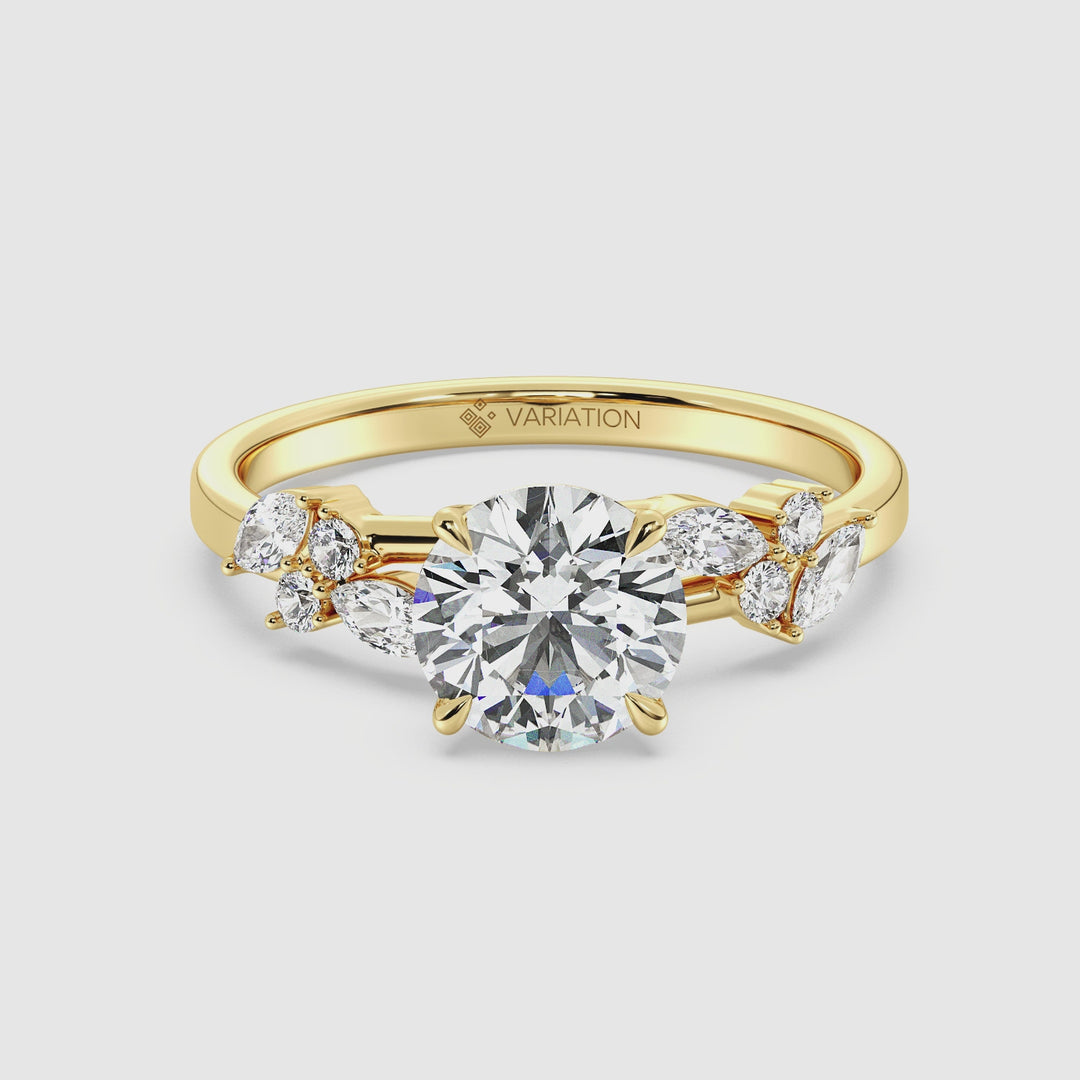 Bague de fiançailles ronde