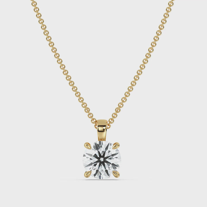 Round-Cut Solitaire Pendant