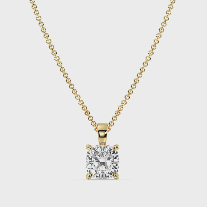 Cushion-Cut Solitaire Pendant