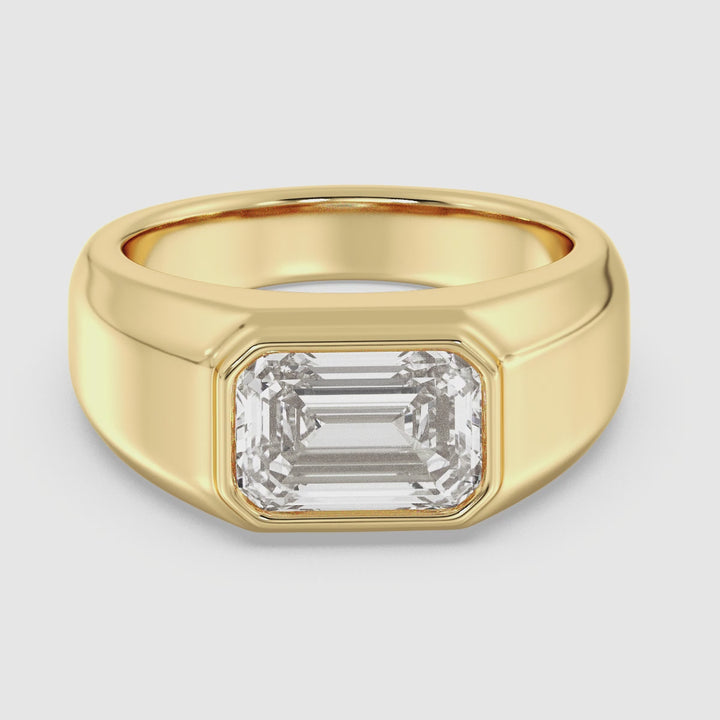 Изумрудная рамка набор мужского кольца