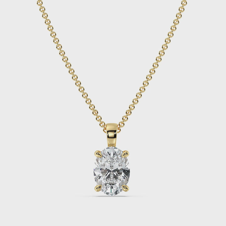 Oval-Cut Solitaire Pendant