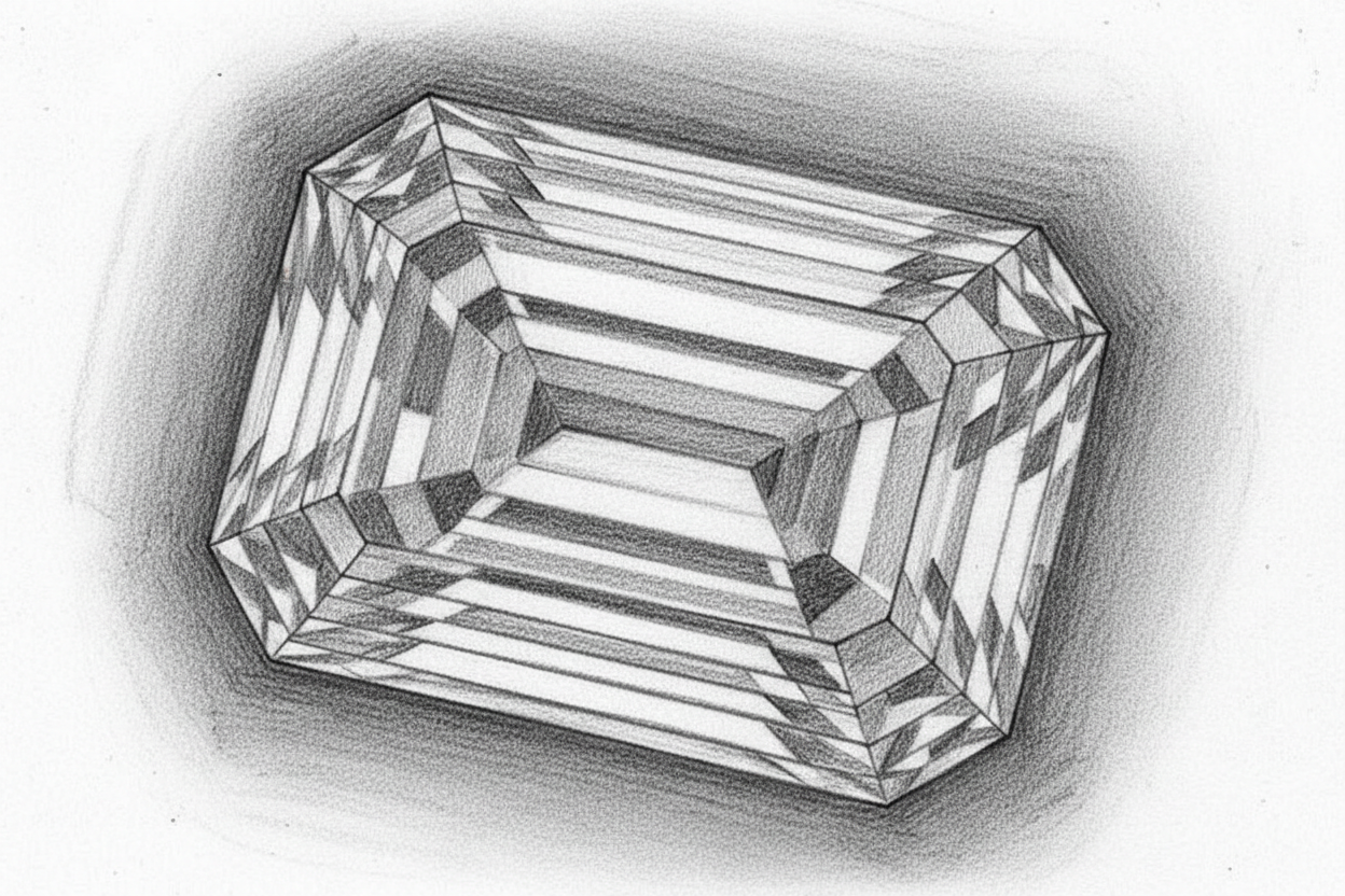 1 Carat Emerald Cut Lab Grown Diamonds