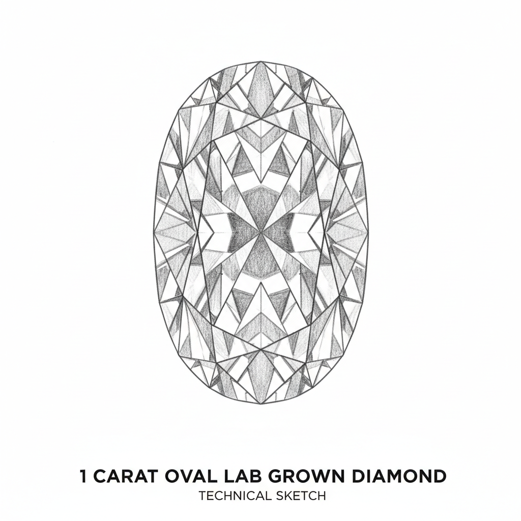 1 Carat Oval Cut Lab Grown Diamonds