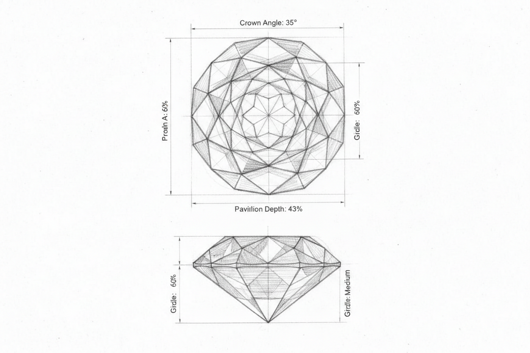 1 Carat Portuguese Cut Lab Grown Diamonds