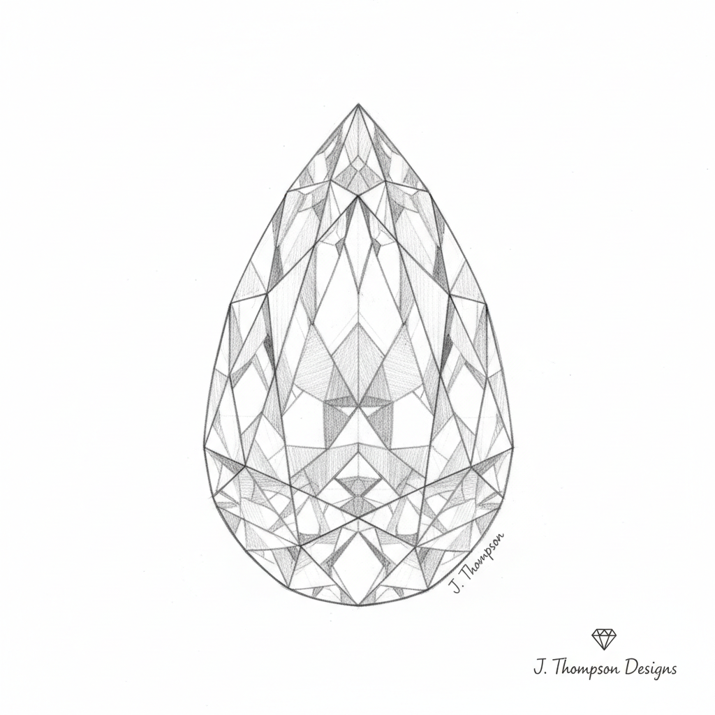 2 Carat Pear Cut Lab Grown Diamonds