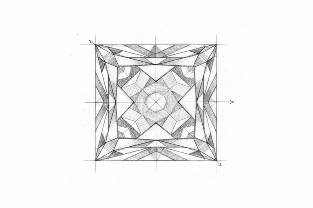 2 Carat Princess Cut Lab Grown Diamonds