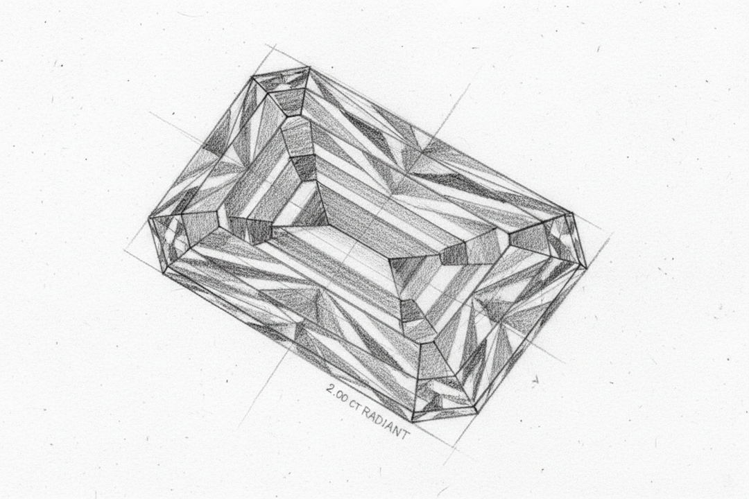 2 Carat Radiant Cut Lab Grown Diamonds
