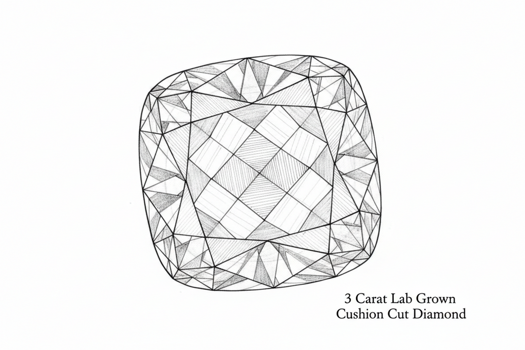 3 Carat Cushion Cut Lab Grown Diamonds