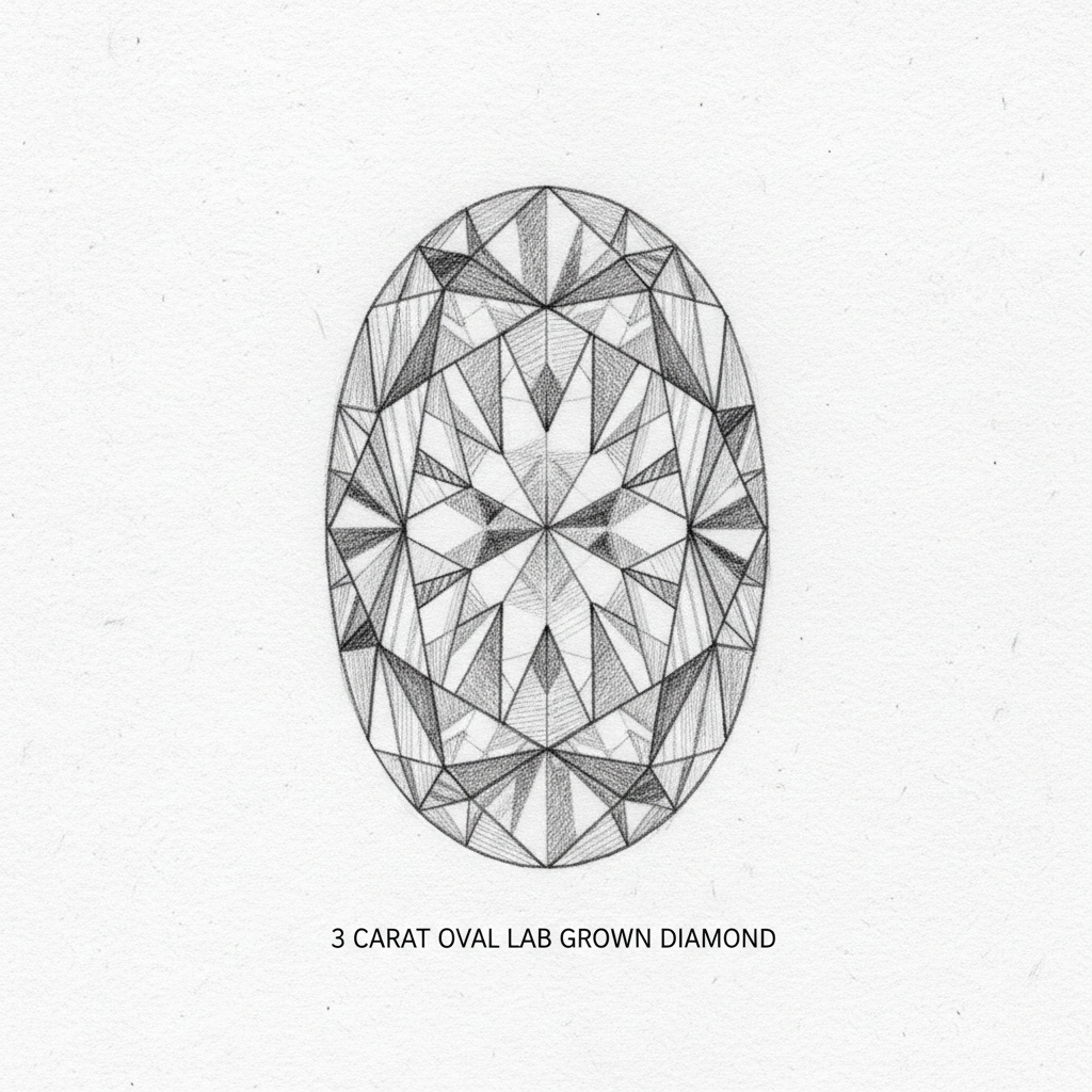 3 Carat Oval Cut Lab Grown Diamonds