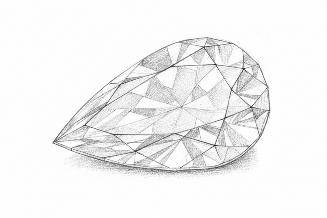 3 Carat Pear Cut Lab Grown Diamonds