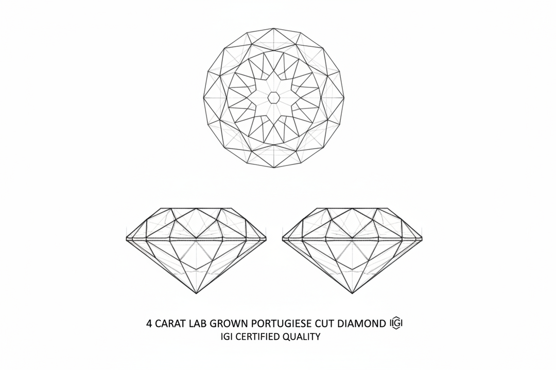 4 Carat Portuguese Cut Lab Grown Diamonds