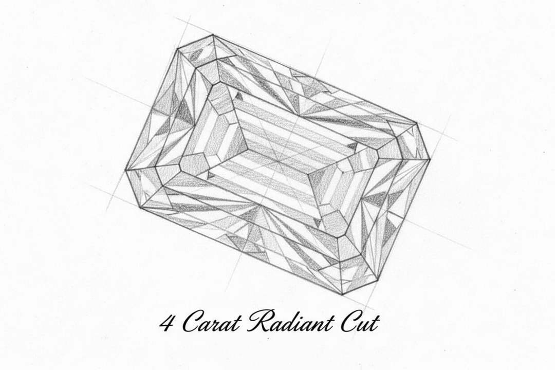 4 Carat Radiant Cut Lab Grown Diamonds