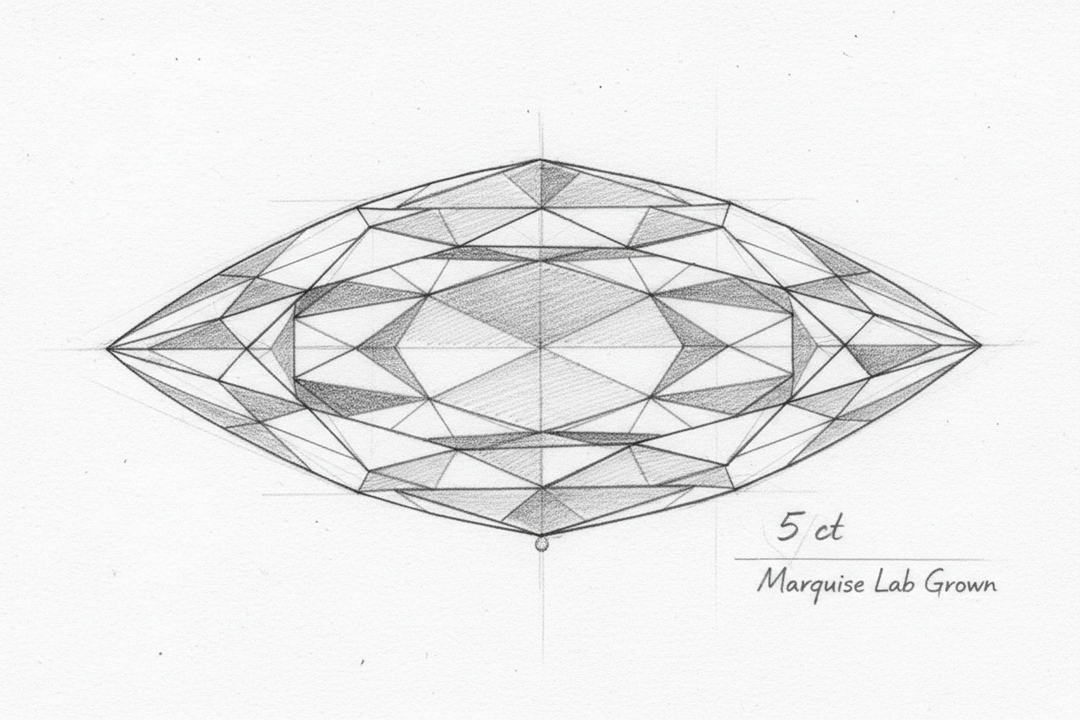 5 Carat Marquise Cut Lab Grown Diamonds