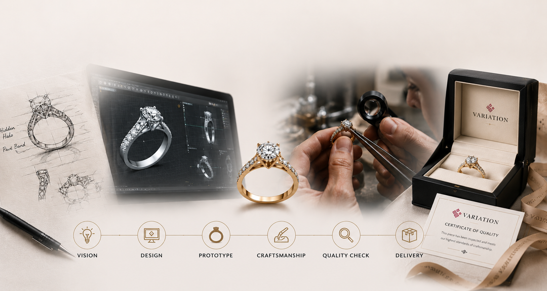 Custom Lab Grown Diamond Jewellery Design Service by Variation