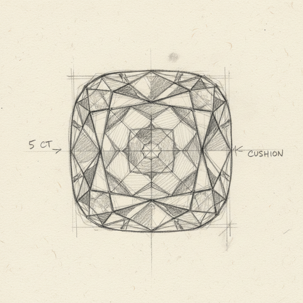 5 Carat Cushion Cut Lab Grown Diamonds