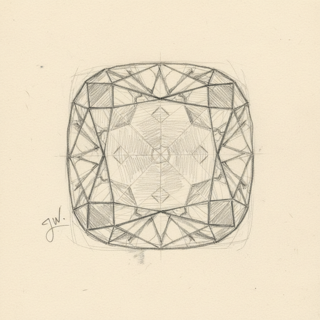 1 Carat Cushion Cut Lab Grown Diamonds