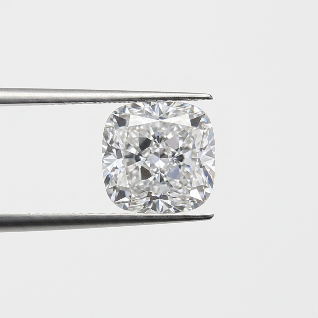 0.50 Carat Cushion Cut Lab Grown Diamond, VS1/D