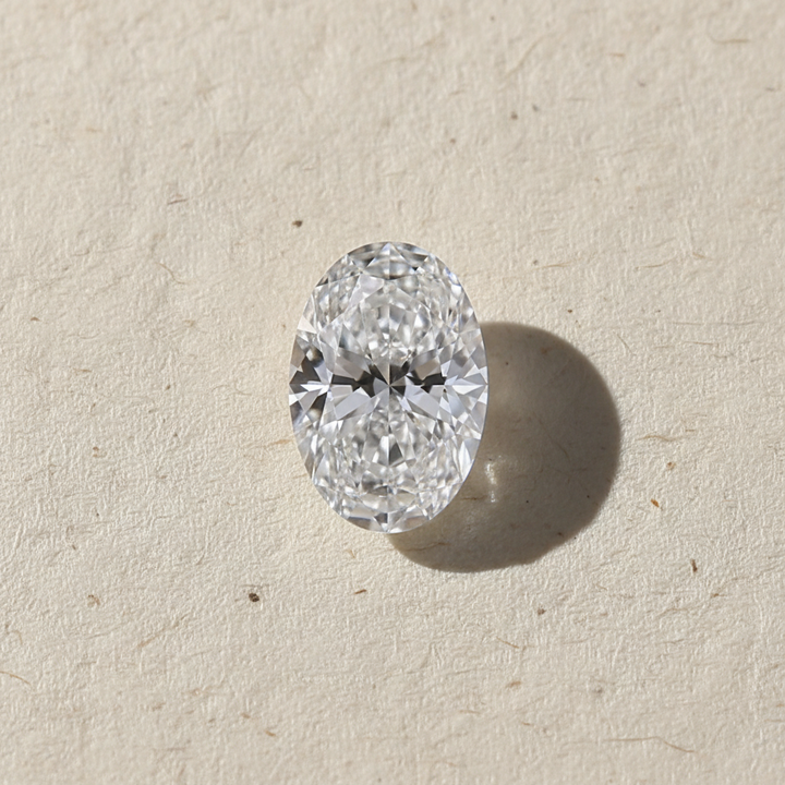 0,50 karaat ovaal geslepen laboratoriumdiamant, IF/D