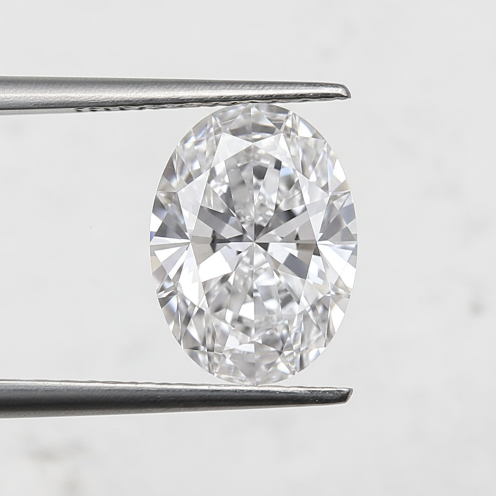0,50 karaat ovaal geslepen laboratoriumdiamant, VS1/D