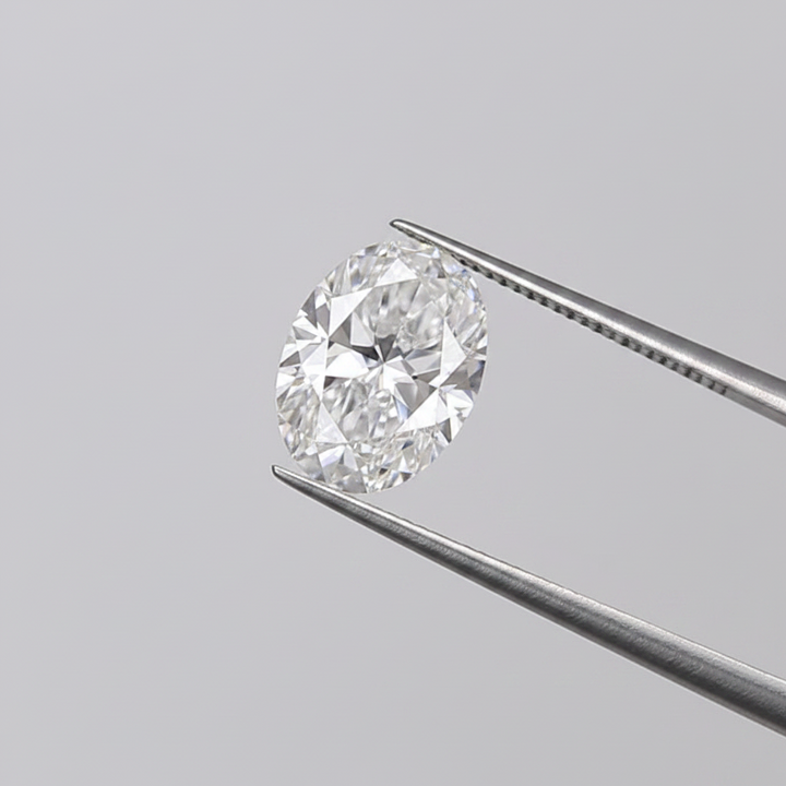0,50 karaat ovaal geslepen laboratoriumdiamant, VVS1/D