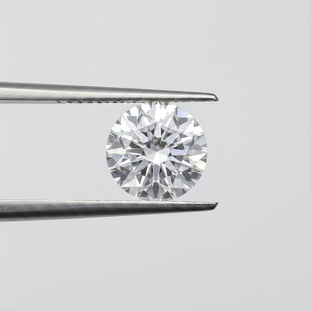 0,50 karaat ronde geslepen laboratoriumdiamant, VS1/D