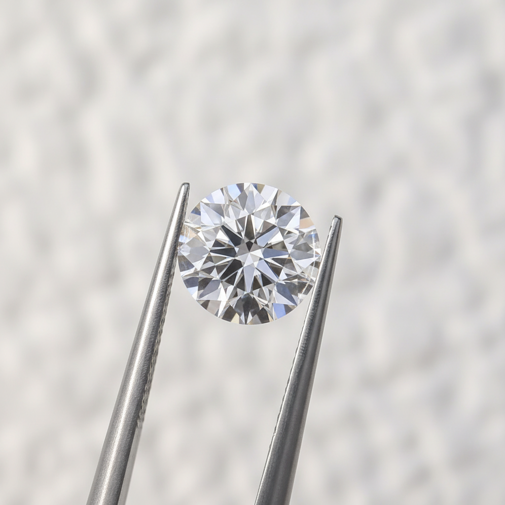 0,50 karaat ronde geslepen laboratoriumdiamant, VS1/E