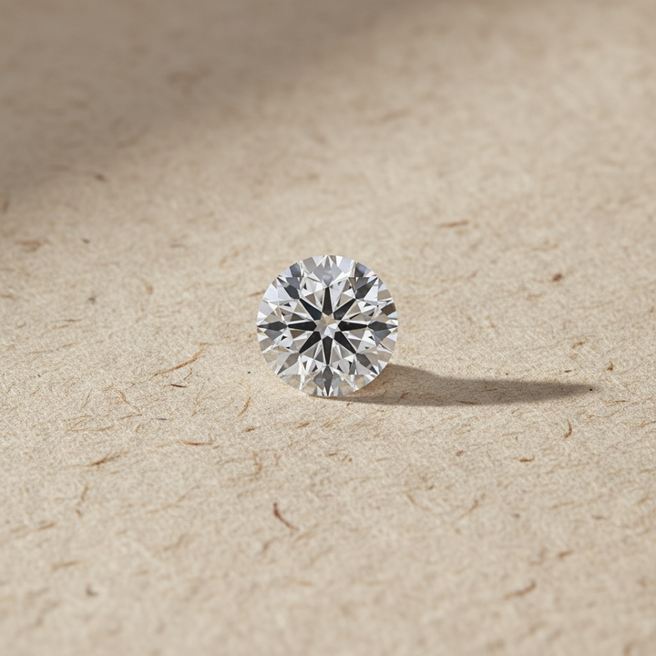 0,50 karaat ronde geslepen diamant, VS2/D