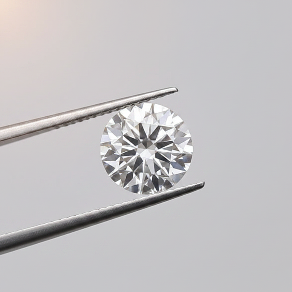 0,50 karaat ronde geslepen diamant, VVS2/E