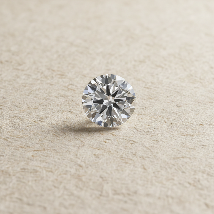 0,50 karaat ronde geslepen diamant, VVS2/E