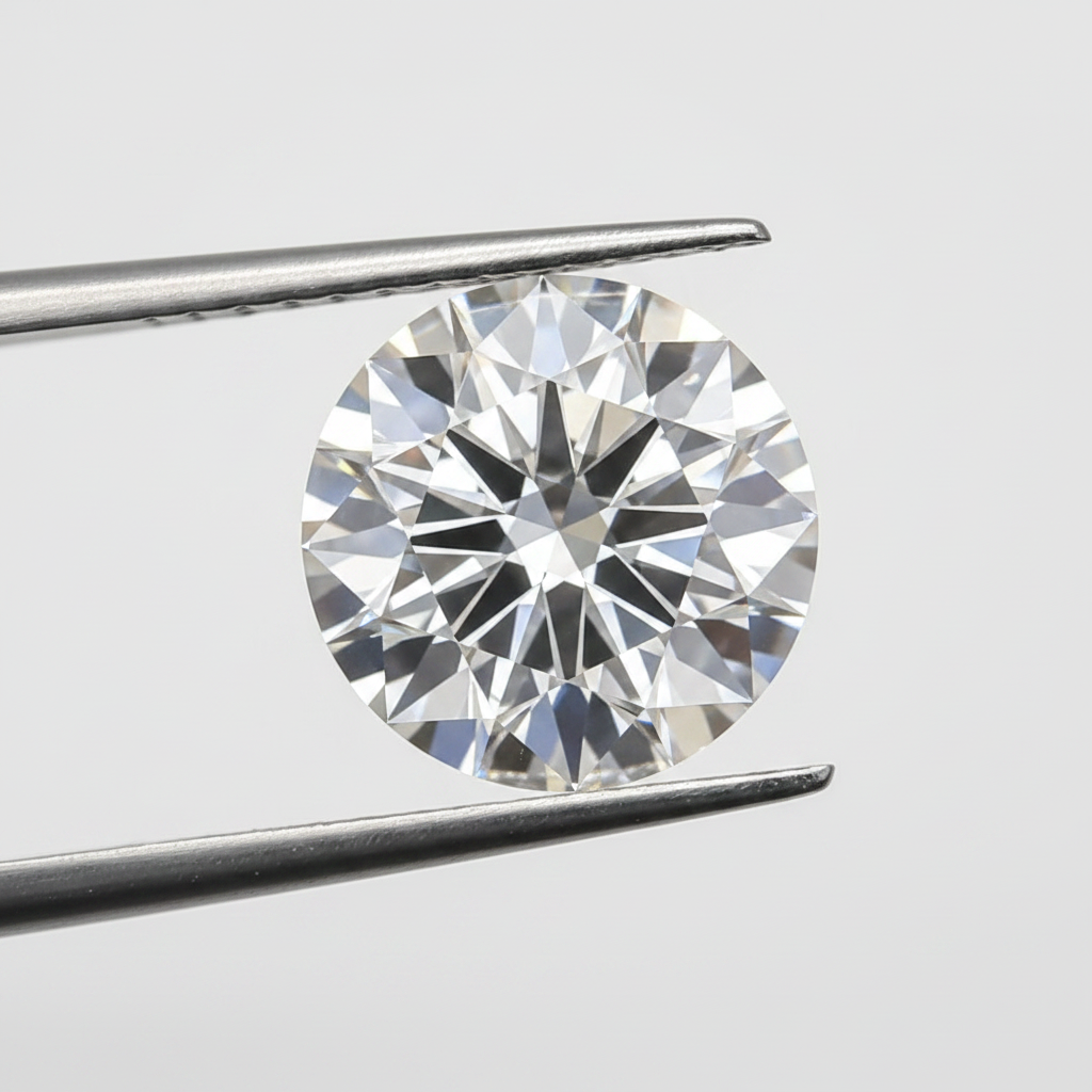 0,50 karaat ronde geslepen laboratoriumdiamant, VS2/D