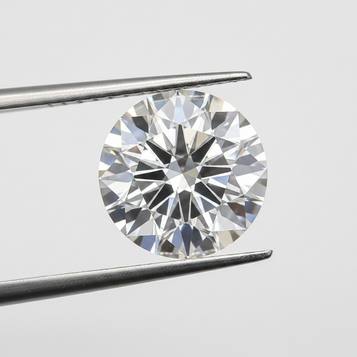 0,50 karaat ronde geslepen laboratoriumdiamant, VS2/D
