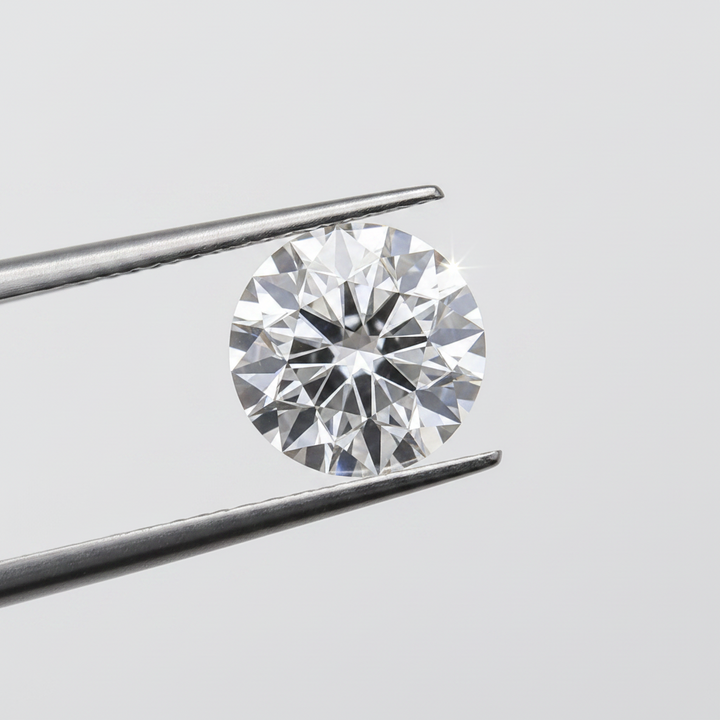 Diamante redondo cultivado em laboratório de 0,50 quilates, VVS1/D