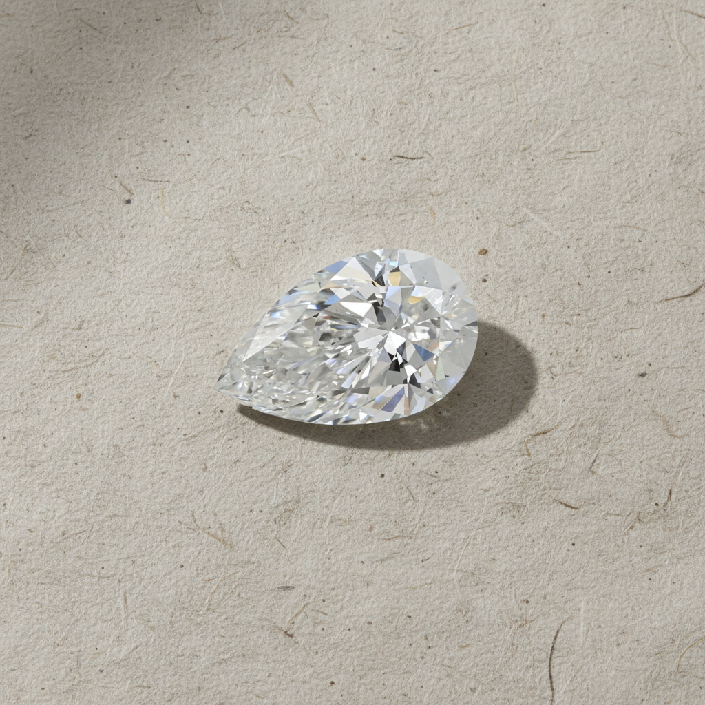 0.98 Carat Pear Cut Lab Grown Diamond VS1 F Color IGI Certified
