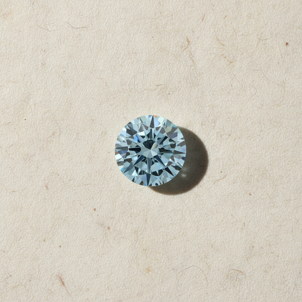 1.00 Carat Round Fancy Vivid Blue Lab Grown Diamond VS2 IGI Certified